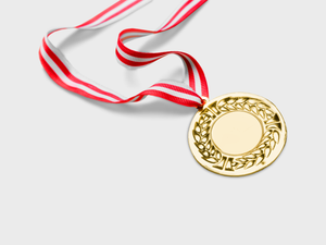 Medalj med logotyp eller tryck