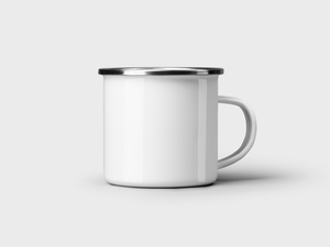 Emaljmugg med logotyp eller tryck
