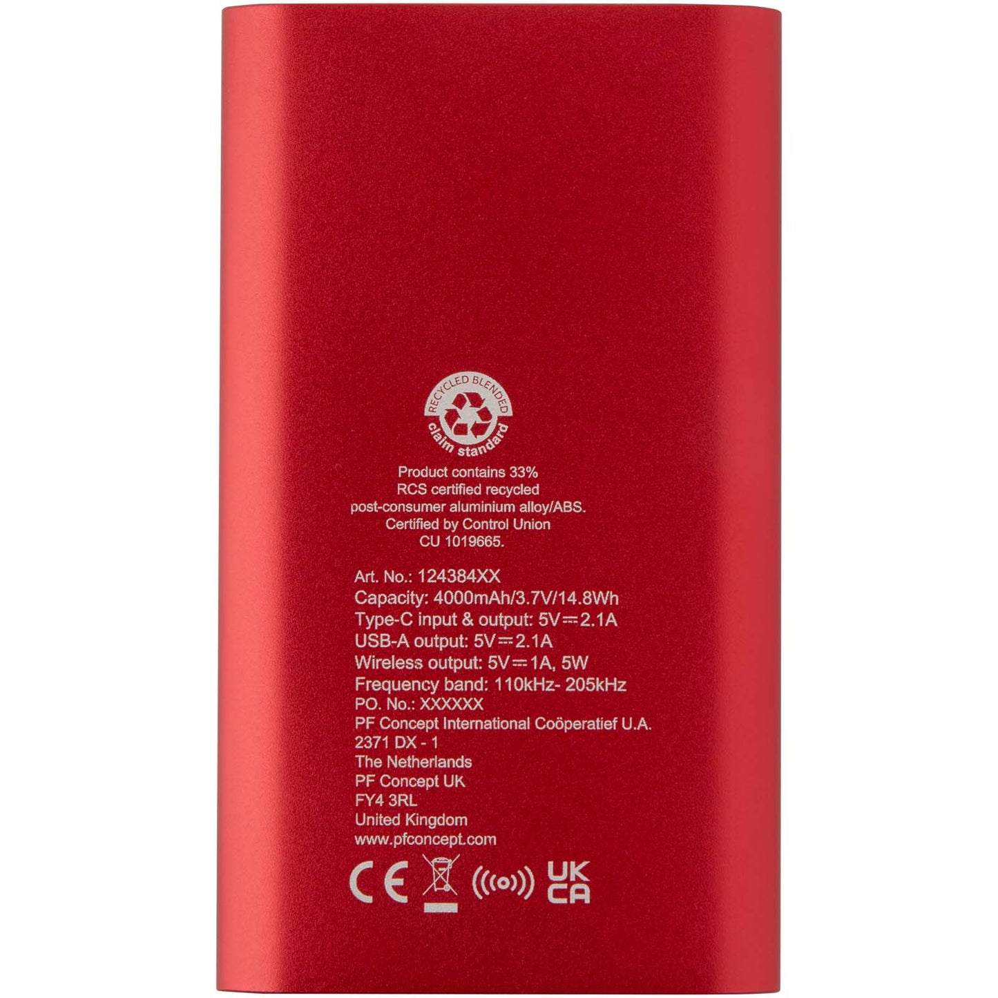 Juice Eco powerbank 4000 mAh med tryck