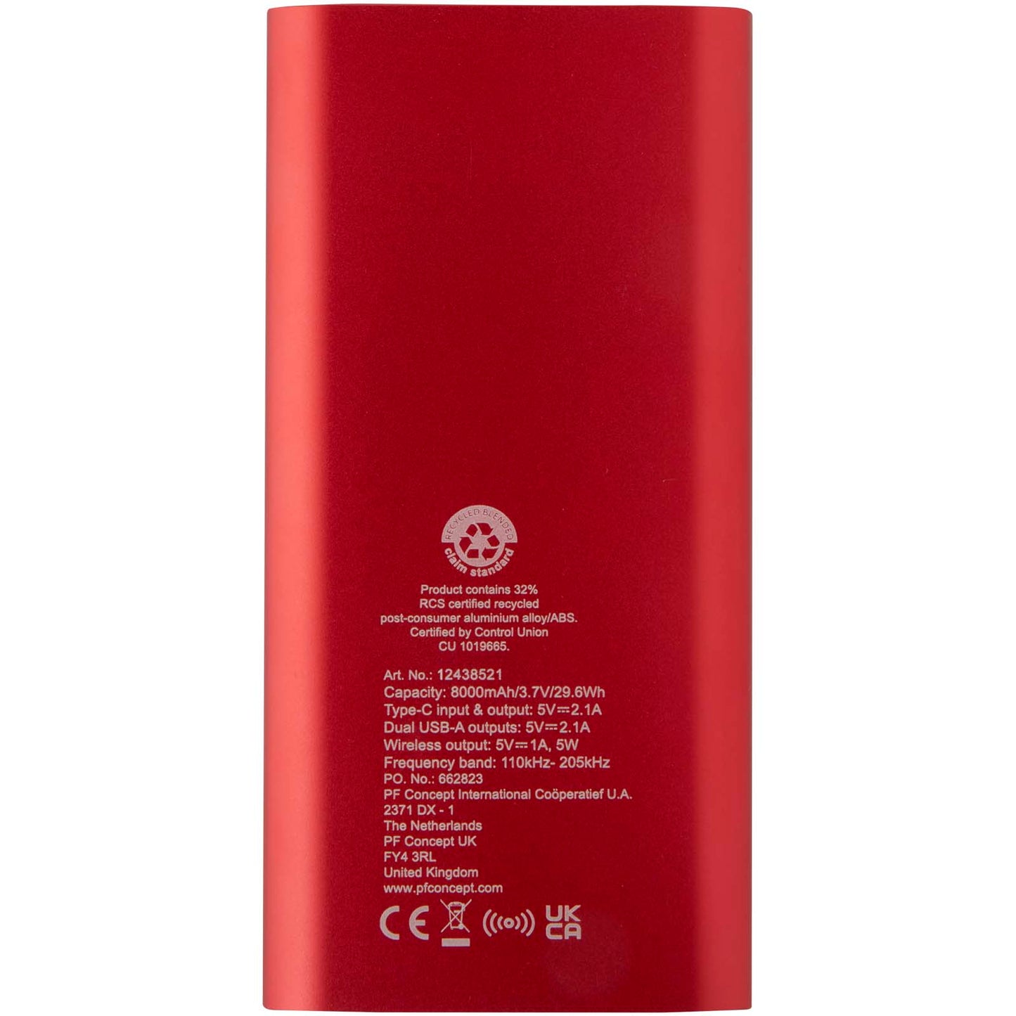 Pulse eco powerbank 8000 mAh med tryck
