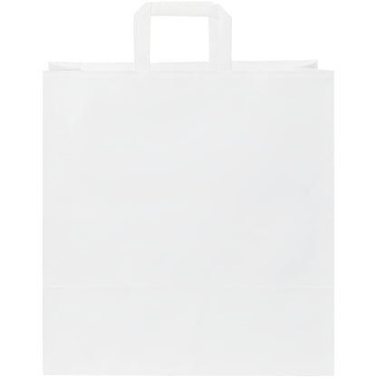 Nora kraftpapirpose med tryk - Fladt håndtag - 34x20x35 cm
