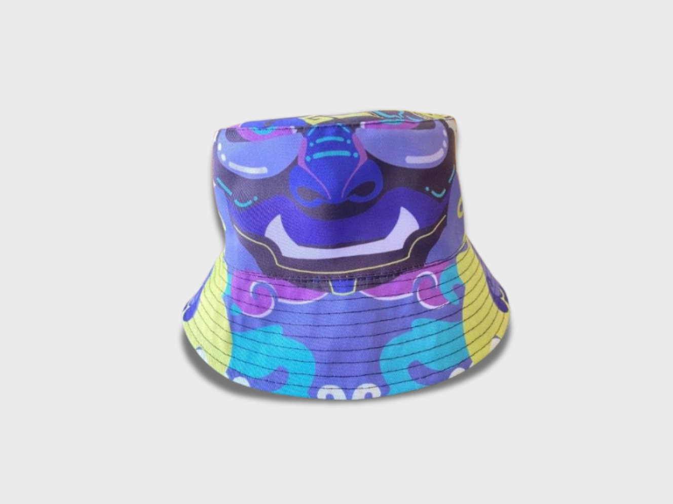 Mönstrad bucket hat