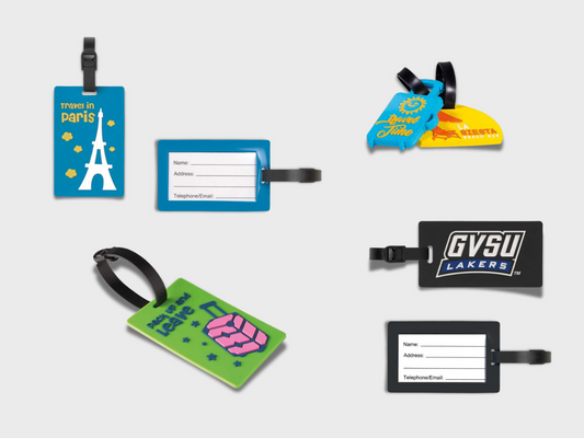 Bagageetiketter med logotyp