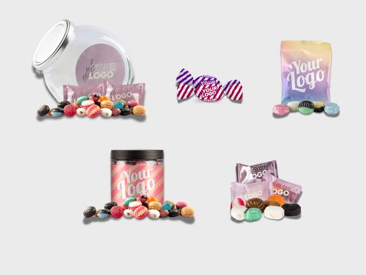 Godis med logotyp