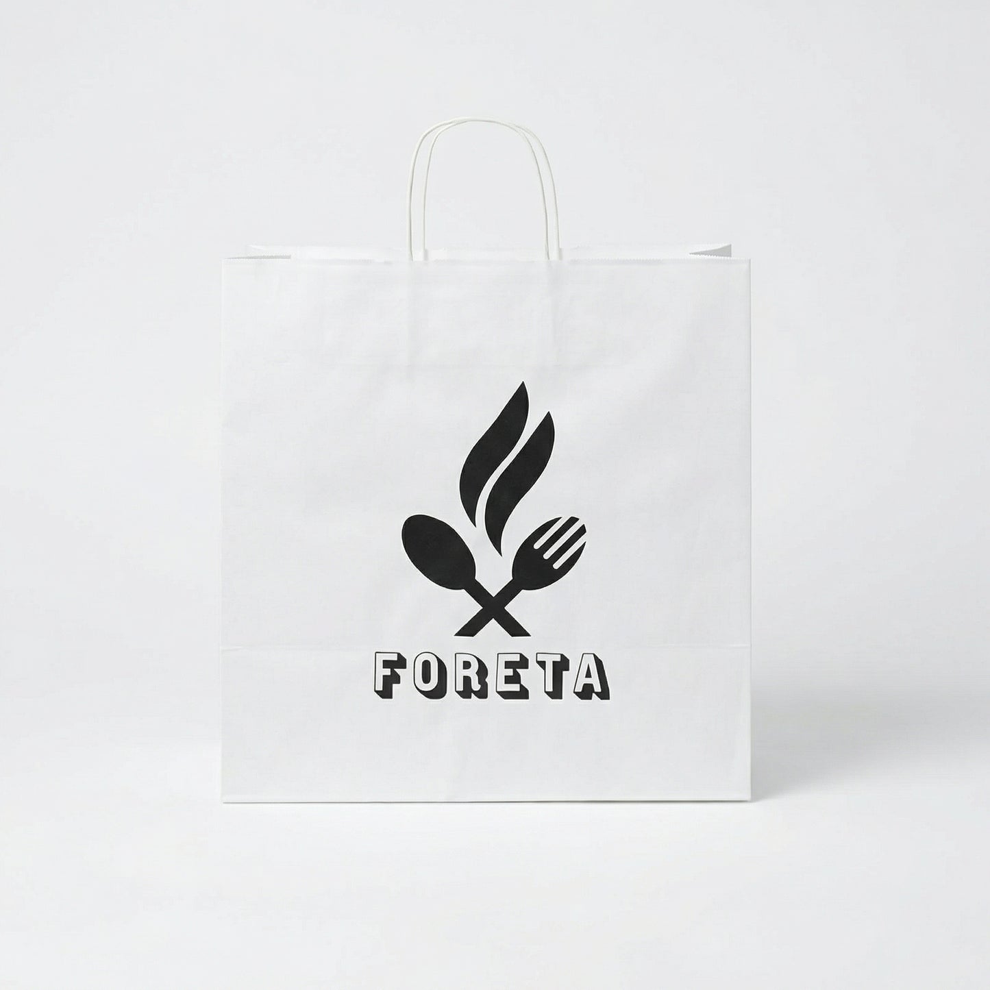 Nora kraftpapirpose med tryk - 34x20x35 cm